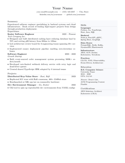 Two Column Skills Right preview