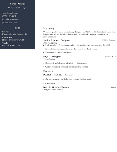 Creative Sidebar preview